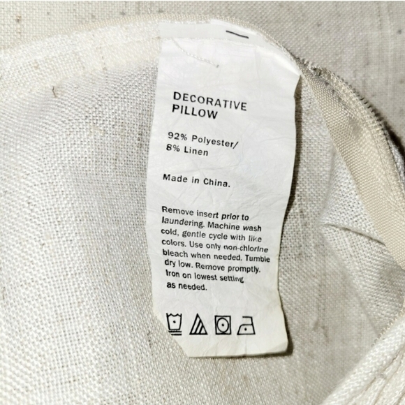 DKNY & Global Goods Pillow Sham Case Cover Ribbed Oversized Linen Cotton 22" x22 - Picture 6 of 8